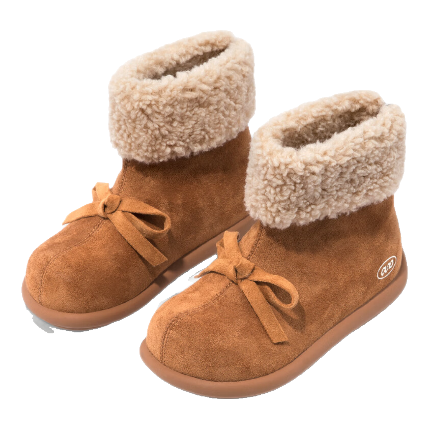 AriacaARIACA艾芮蘇女童雪地靴冬季加絨保暖羊羔毛二棉女孩兒童短筒棉鞋 豆沙色二棉 26 26碼 內長(cháng)16.7/適合腳長(cháng)15.7-16.3