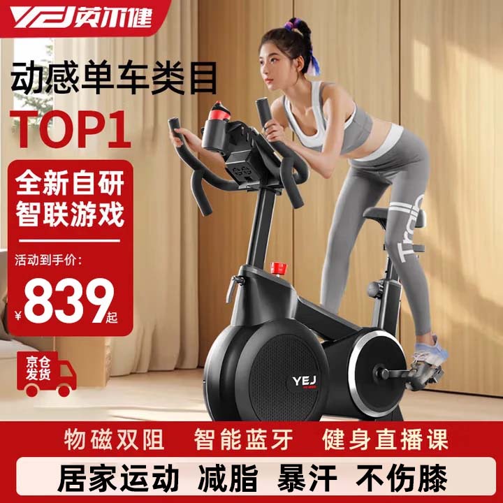英尔健（yingerjian）动感单车家用室内健身车运动健身器材脚踏车QM-650