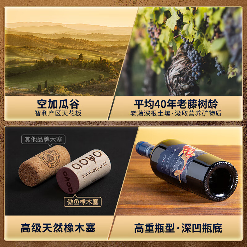 傲鱼【顺丰包邮】蔚蓝R4赤霞珠干红葡萄酒智利原瓶原装进口13.5度 750ml*6瓶