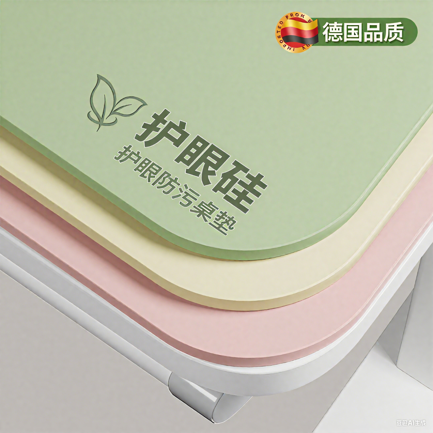 贝悦书桌垫学生护眼桌垫子儿童学习专用写字台面保护垫防水防污可擦洗 茉香奶绿【任意污渍皆可擦】 60*120CM