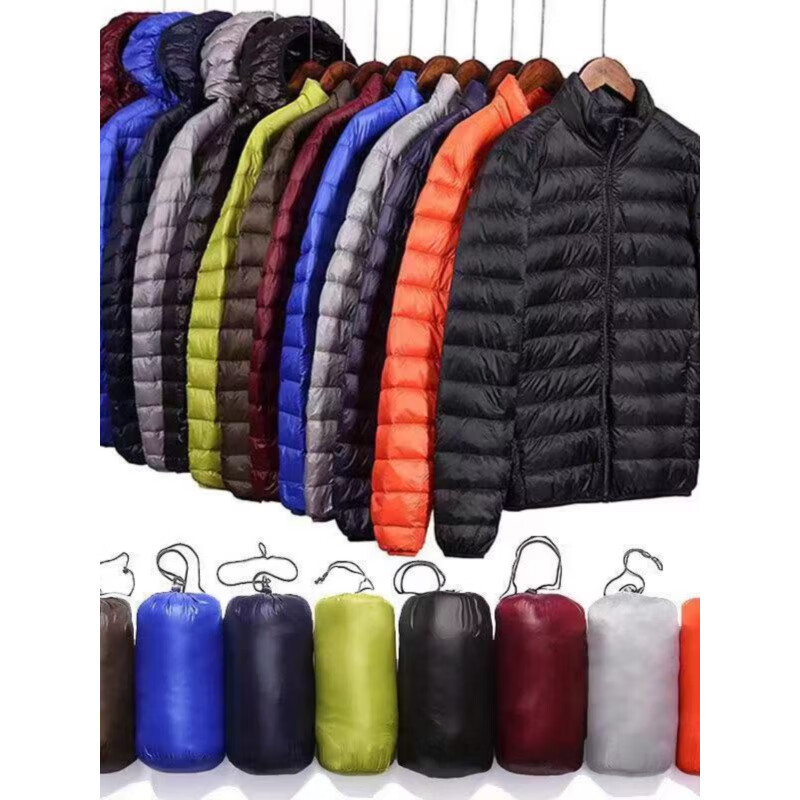 眫东来超市品质羽绒服内胆轻薄男士短款外穿保暖棉衣薄款 丝绵黑色连帽款 2XL  130斤-145斤