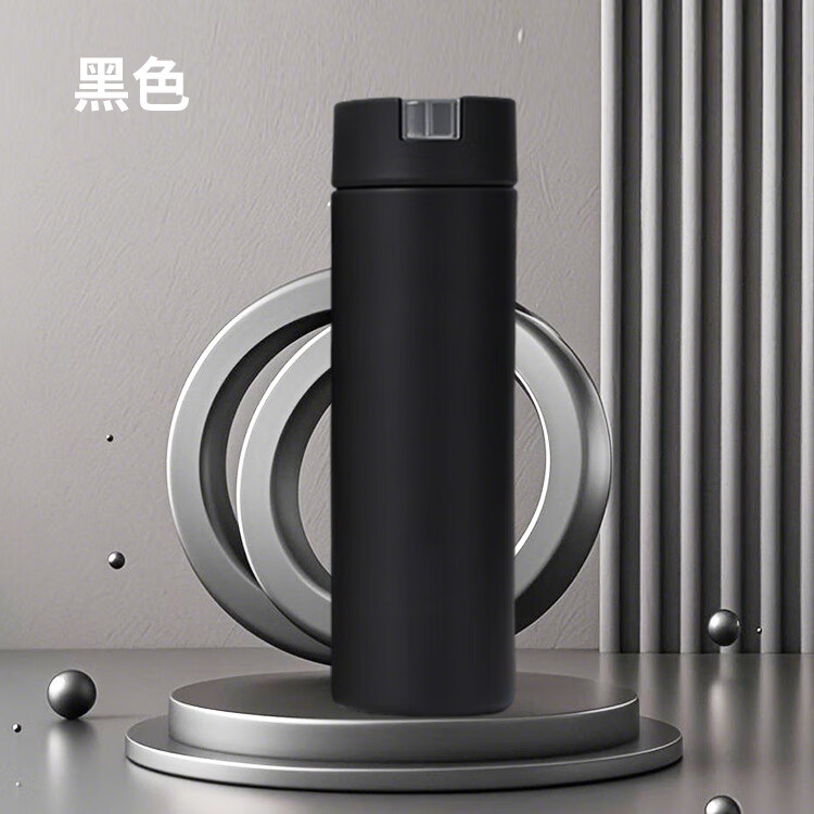 指纹水杯带指纹锁专属密码锁扣316保温杯男女高颜值真空不锈钢水 米白色(密码款) 450ml