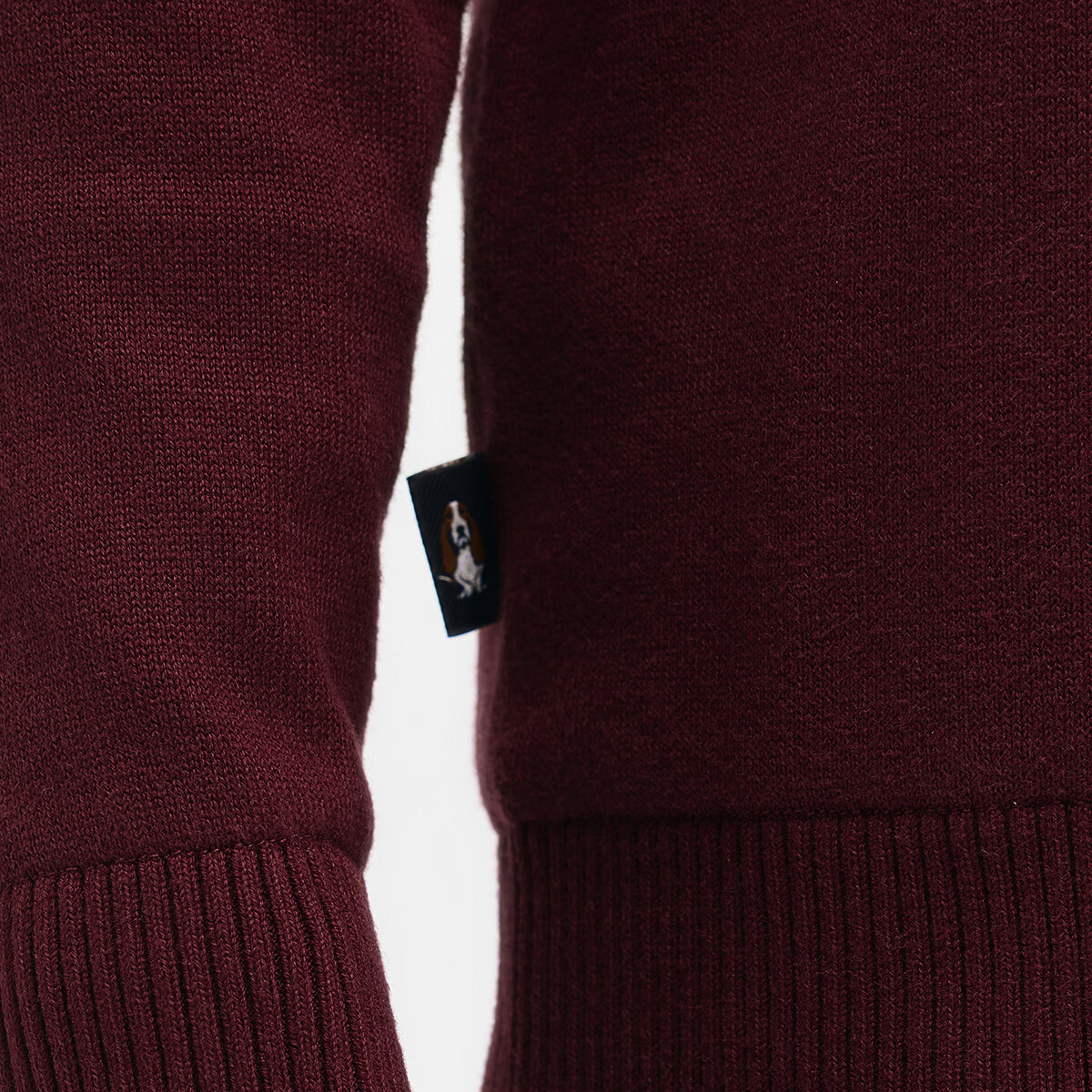 暇步士(Hush Puppies)童装儿童男大童冬季新款舒适柔软休闲文艺百搭套头线衣 波尔多红 140 cm