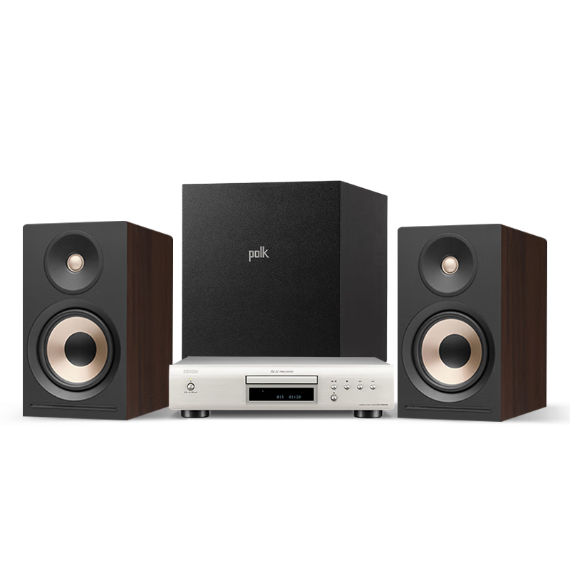 天龍（DENON）DCD-600+普樂(lè )之聲A200 cd機有源HIFI音響藍牙5.3發(fā)燒監聽(tīng)音箱家用電腦電視音箱低音炮 胡桃
