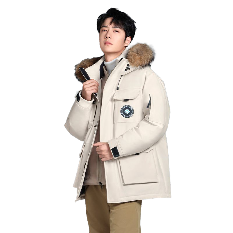 鸭鸭王一博同款羽绒服男女同款2025年新款冬季休闲加厚保暖工装外套潮