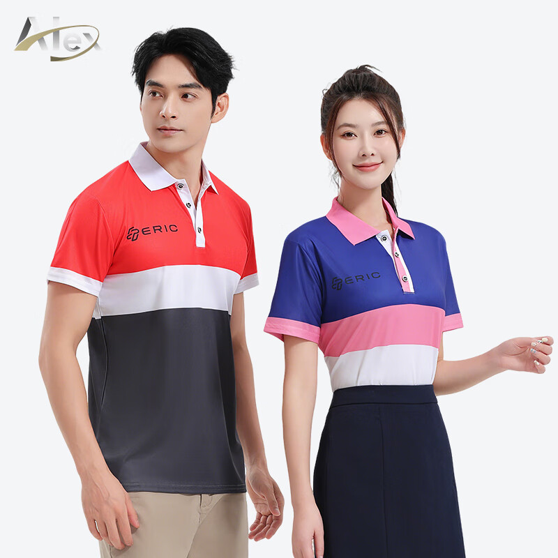 ERIC FFS2025夏季新款短袖T恤男女款宽松显白瘦翻领打底衫POLO运动衣 女款上衣 XL 建议115-130斤