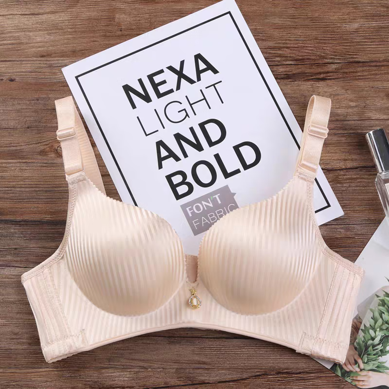 画蕊超厚胸罩小胸文胸平胸a杯加厚10CM无钢圈聚拢调整型侧收无痕内衣 肤色 70A /32