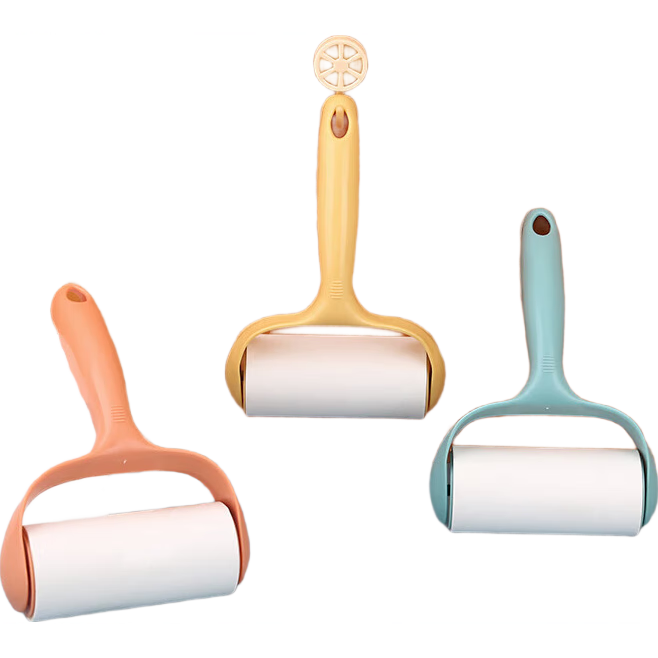 旅行配件滚筒可撕式纸除尘家用滚刷衣服刷衣物粘尘 粘毛器套装【手柄+3卷纸】/