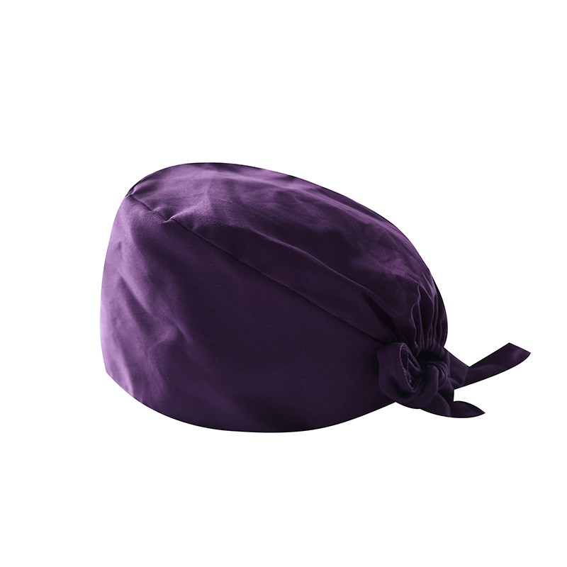 迪塞雅纯棉手术室帽子医生帽子男女通用系带子 紫色（帽子）
