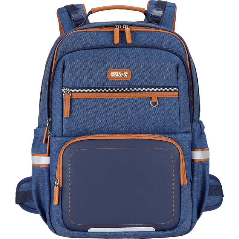 卡拉羊【蒋勤勤代言】初高中书包8维减负不下坠云朵书包ProMax御风版 丹宁蓝（沉稳深邃） 【24L】身高150以上中学生