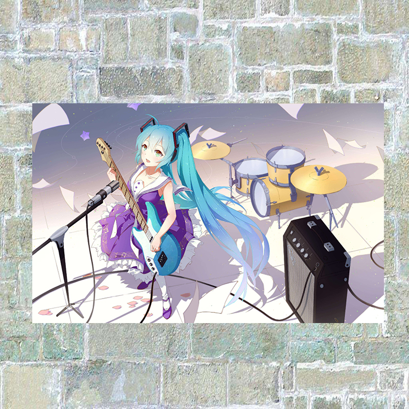 狼天影初音未来海报墙贴画动漫周边写真宿舍贴纸寝室照片房间卧室可