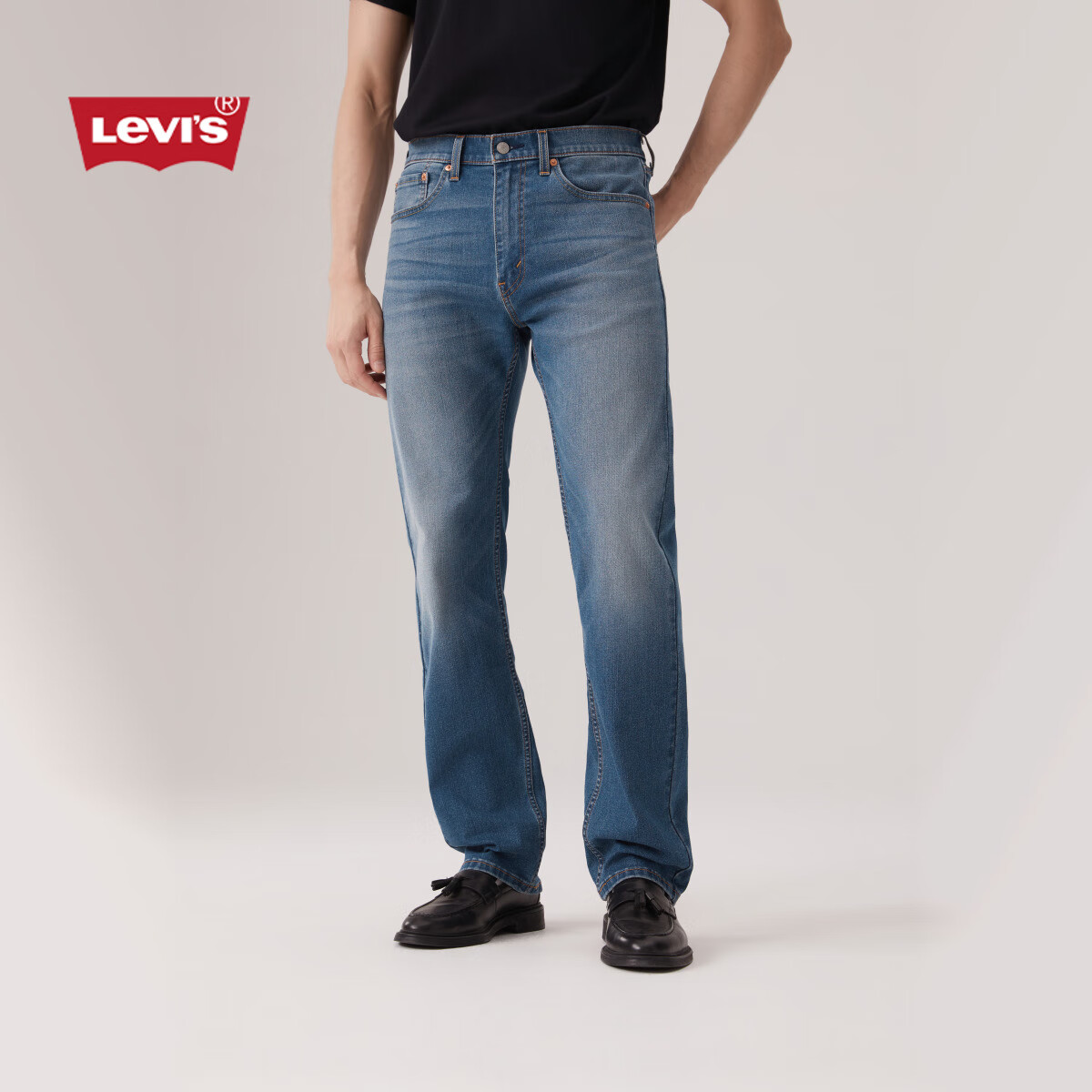 Levi's李维斯25年秋冬新款男士四季恒温美式505标准直筒牛仔裤 浅蓝色 32 (32)