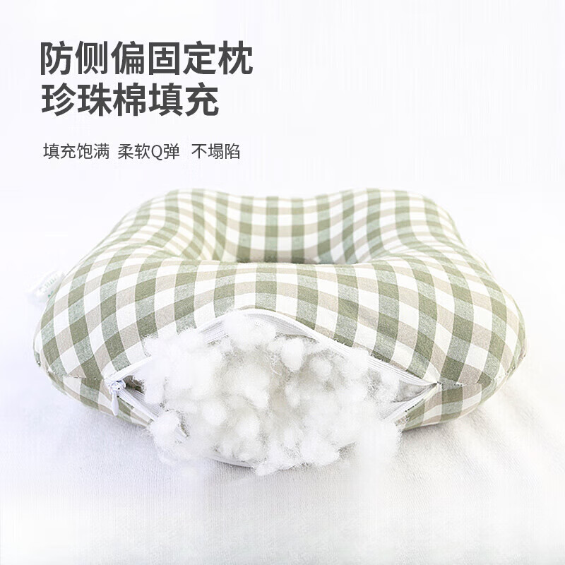 通用定型枕头成人头部防侧偏固定枕头圆圈中空护颈椎颈部支撑枕圆形枕 米格大号【弹力丝绵】