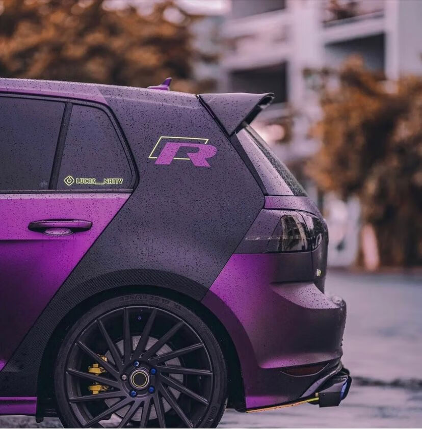 丽田大众r字标志汽车贴纸高尔夫r卡钳贴纸gti贴纸 大众r字标志汽车