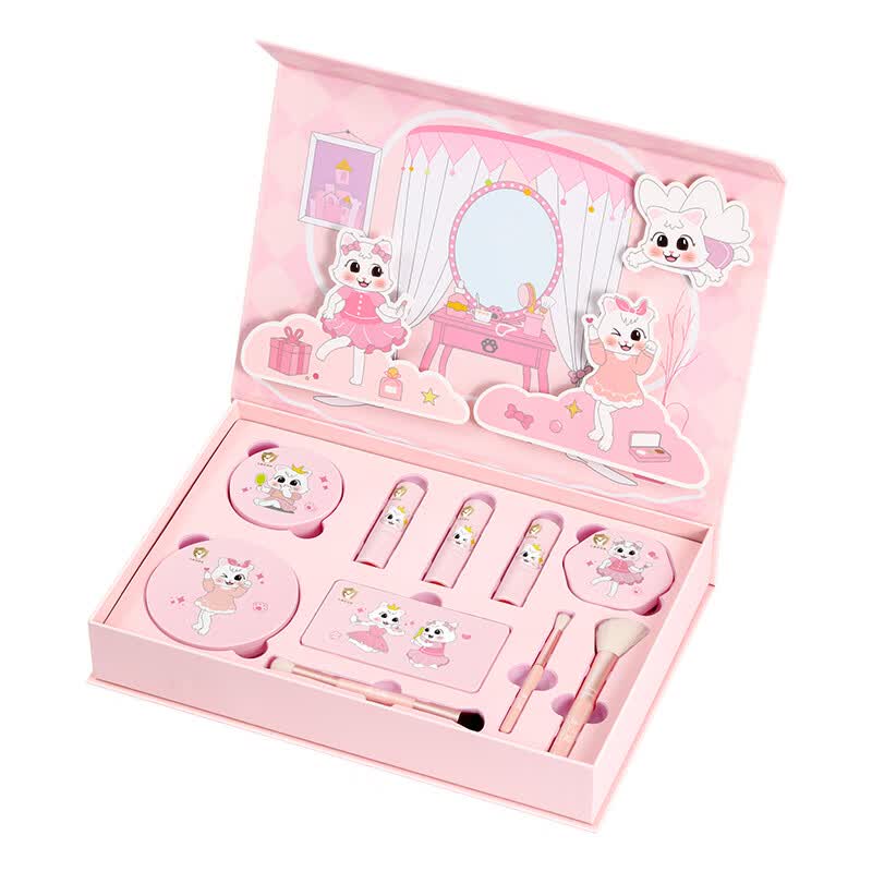 澳兰黛（AOCILENDA）儿童化妆品套装彩妆女孩指甲油卸妆眼影口红儿童六一舞台表演 儿童变妆礼盒+卸妆油+指甲油礼盒
