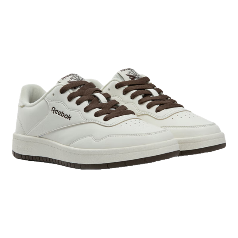 Reebok銳步官方24新款男女同款COURT 1000運(yùn)動復(fù)古休閑潮流板鞋 24FRC907U2GM0 本白/咖色 44 (28.5cm),US：10.5