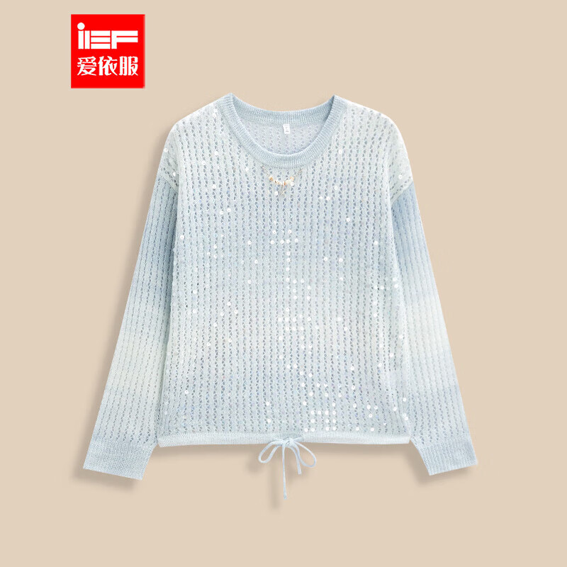 IEF/爱依服2025秋季新款韩版成熟通勤气质日常百搭圆领毛织上衣