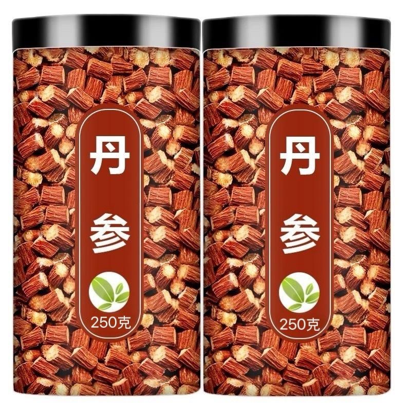 协穆丹参代购正宗特级云南野丹参一等品紫丹参片泡水煲汤养生茶 野丹参共1000克[4罐装]