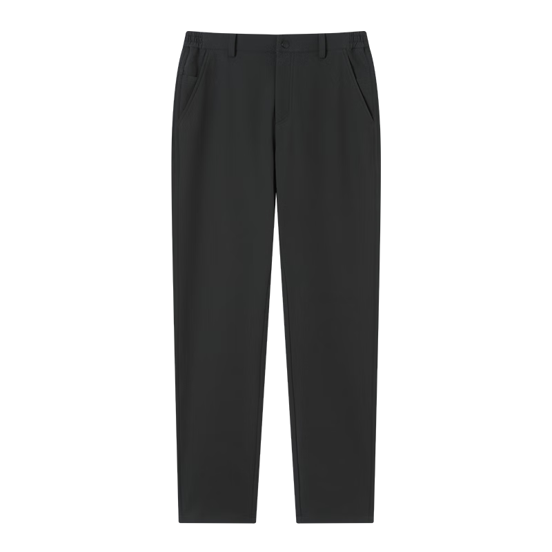 京东京造【秒出门】休闲裤子男西裤男直筒西装冬季新款男裤 黑色加绒 L