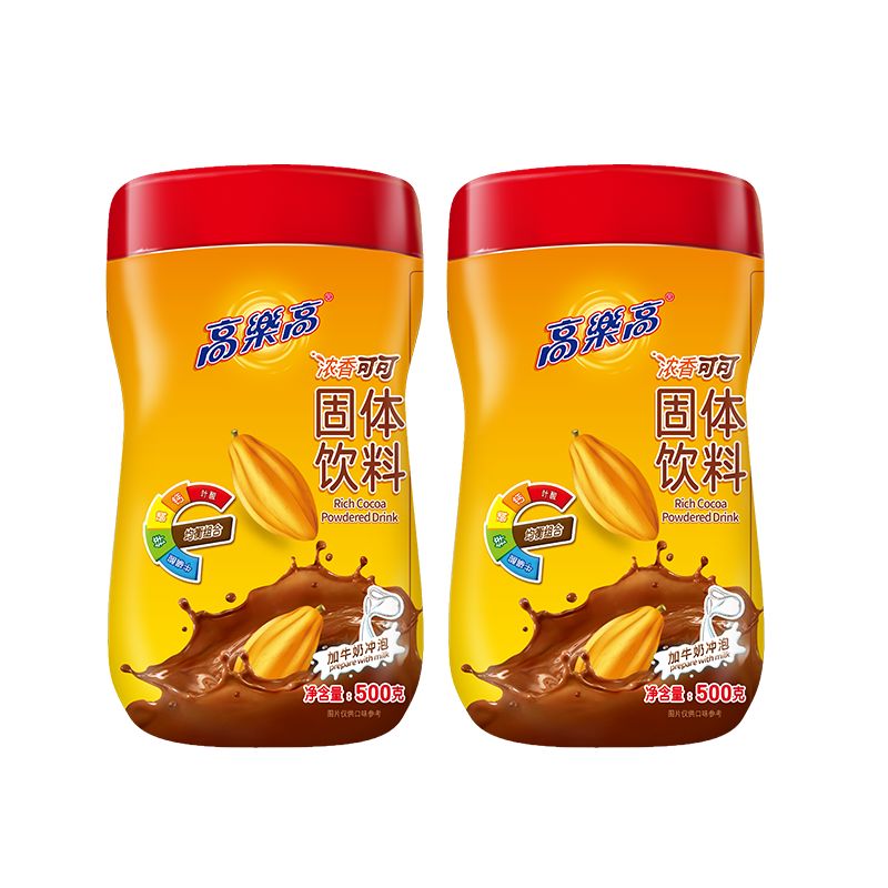 高樂(lè )高可可粉固體飲料coco熱巧克力粉美味早餐沖飲烘焙奶茶500g2 可可粉500g*2