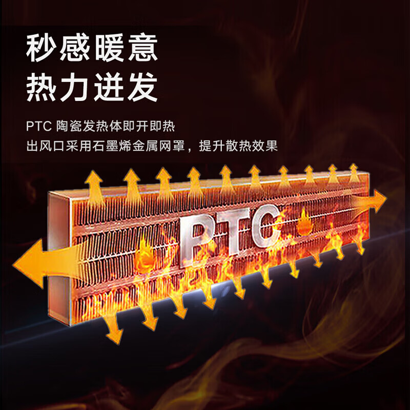 格力(GREE)取暖器石墨烯暖风机wifi遥控电暖器轻音低噪热风机电暖气烤火炉办公室家用客厅大面积电热器 石墨烯速热丨智能WiFi丨NTFG-X7022B