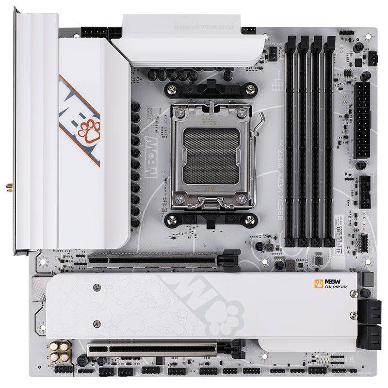 七彩虹 COLORFIRE B850M-MEOW WIFI7 V14 橘猫DDR5 图 7