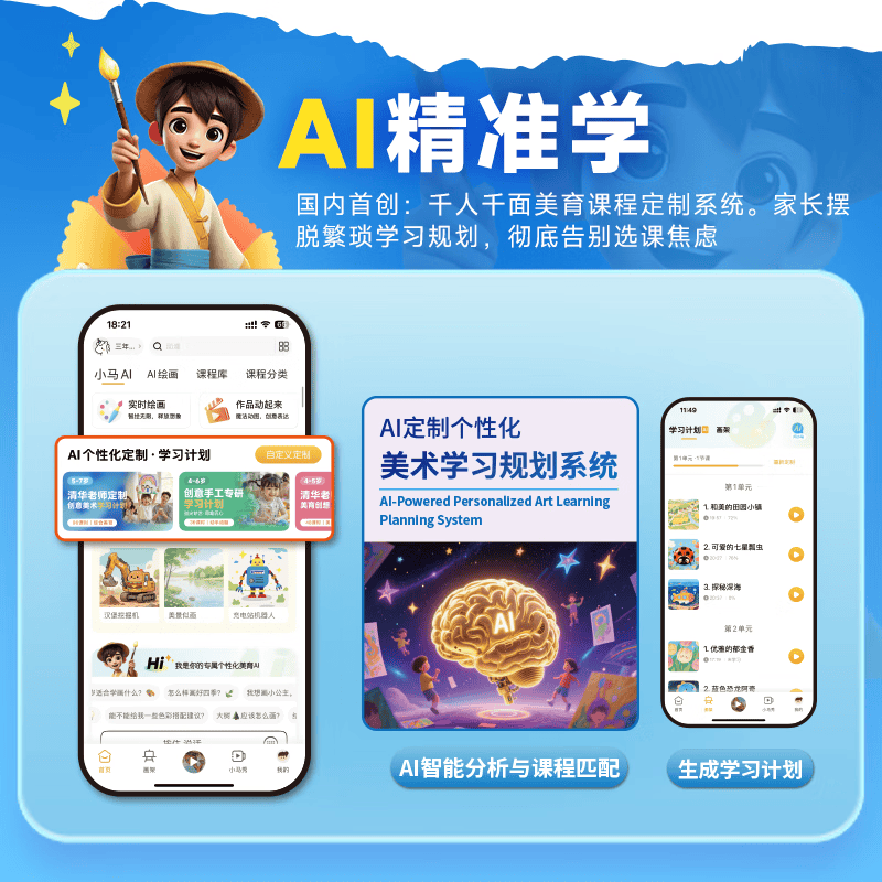 【官方直售】小熊美术创想训练营(小马AI美术)1年会员!暑期必备美术课 创意兴趣六合一+画材礼盒