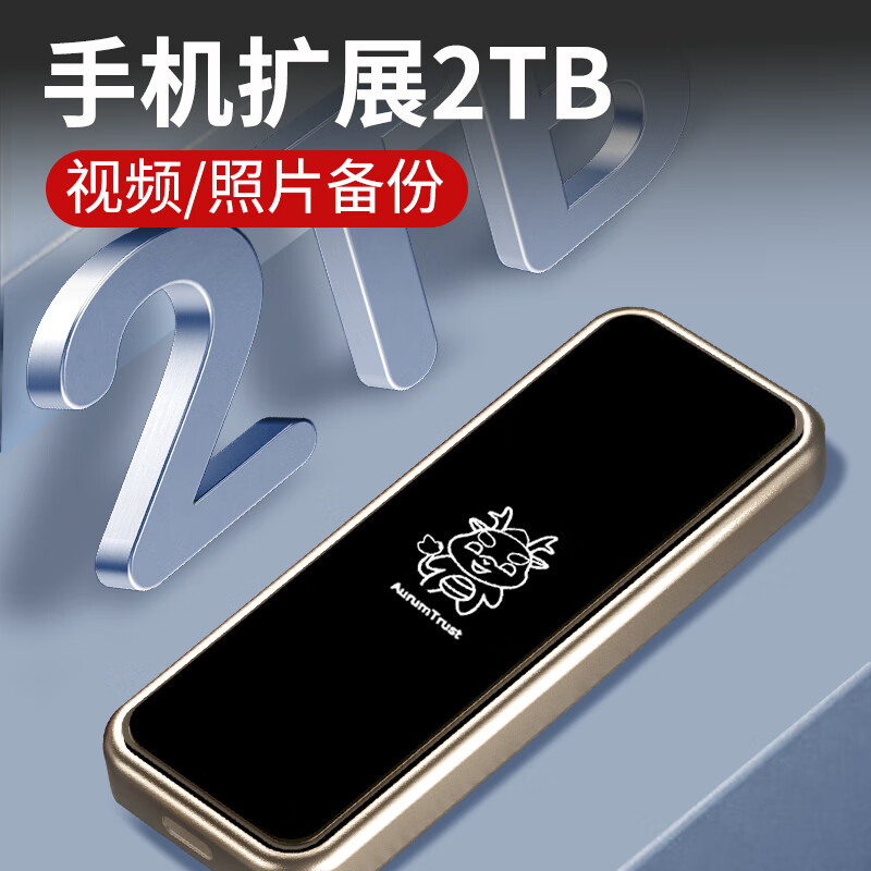 黑鳍鲨手机自动备份盘512GG苹果安卓手机电脑通用U盘便携高速移动存储盘扩容系统盘 生肖猪 1TB 【支持数据备份传输过程供电】