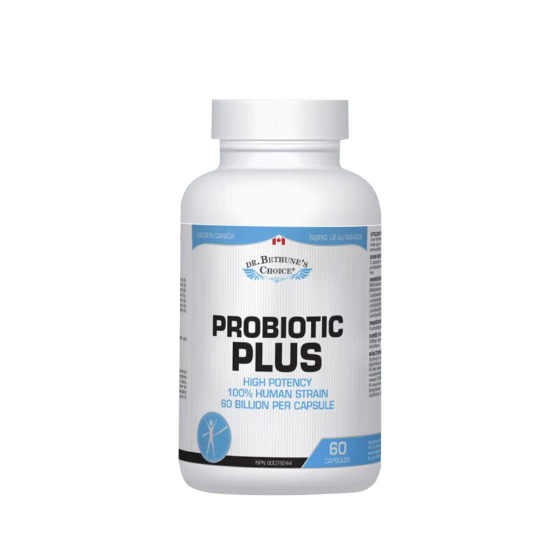 Dr. Bethune's Choice白求恩医生之选 成人中老年益生菌胶囊600亿活菌 肠道菌群平衡  益生菌胶囊 60粒*1瓶