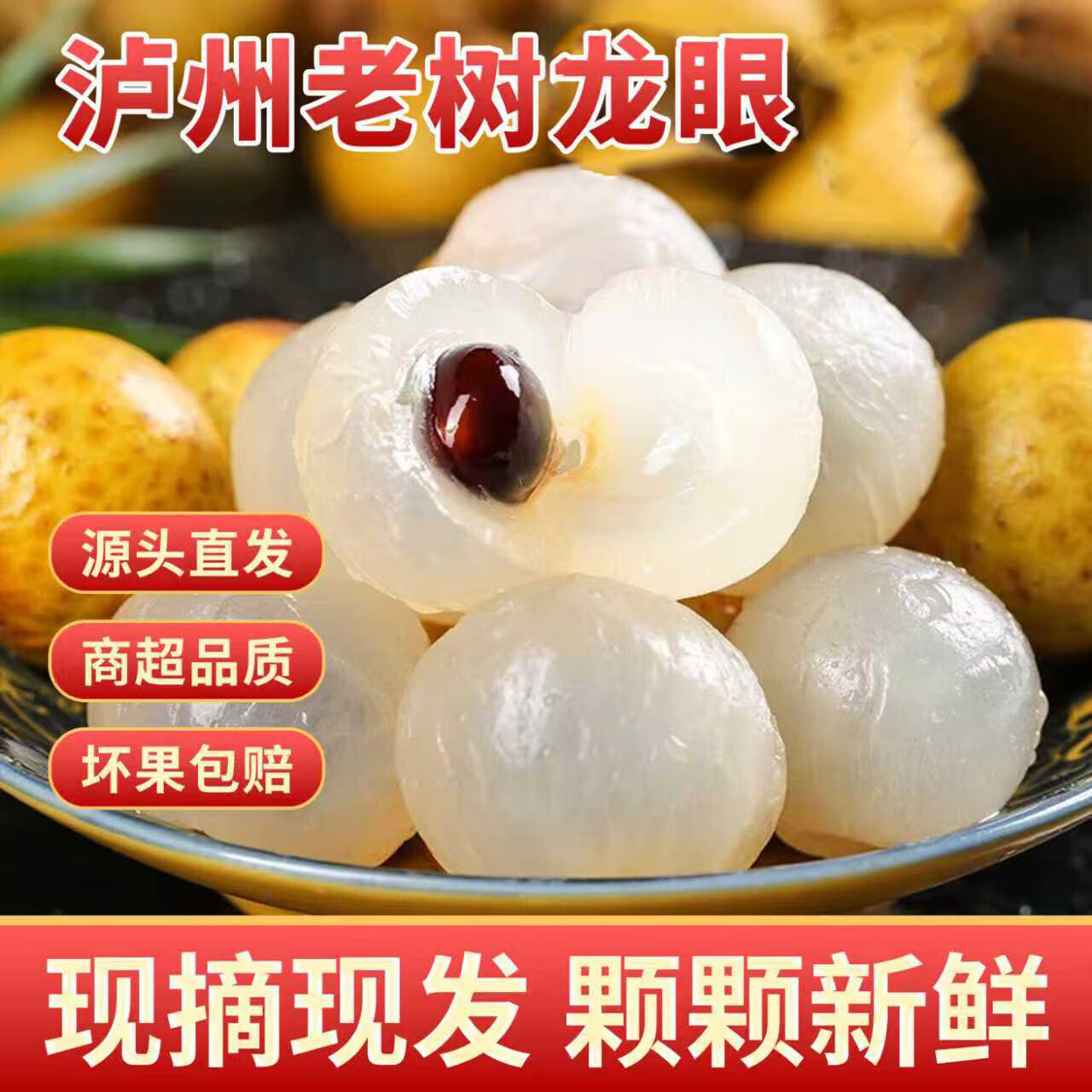 泸小阳泸州桂圆龙眼新鲜采摘泸州老树龙眼 京东源头直发 五斤装