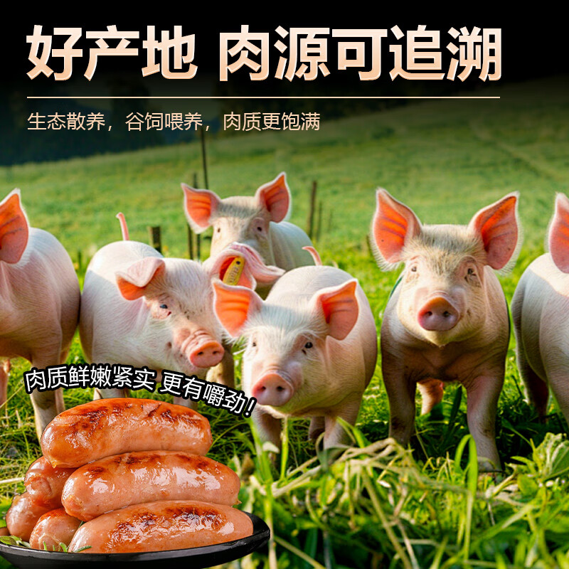 大唐盛宴鲜肉糯米肠 烤肠早餐肉肠热狗空气炸锅香肠烧烤速冻食品 【金榜推荐】糯米肠600g/15根