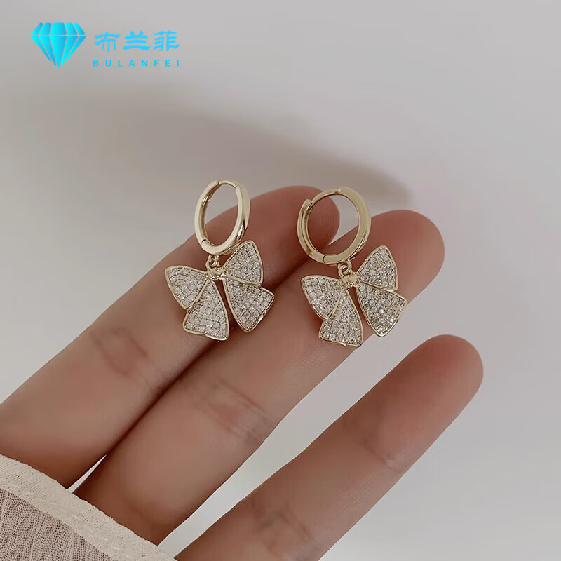 布蘭菲耳環(huán)女2025年新款耳環(huán)夏季高端小眾設計蝴蝶耳環(huán)新的2025流行耳環(huán) 金色色