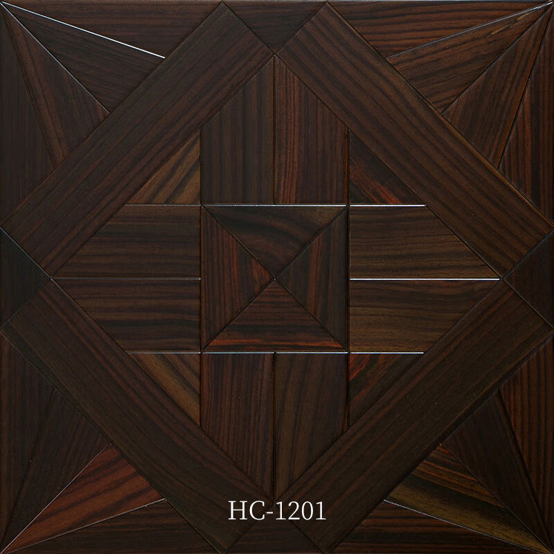安信定制款印尼拼花地板闊葉紫檀別墅多層實(shí)木復(fù)合地板  1 HC-1201不