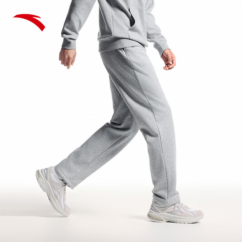 安踏运动裤男士卫裤秋季针织长裤通勤长裤子直筒束脚平口休闲裤男