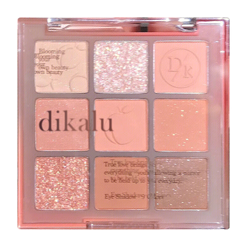 牌【工厂直发】清透奶油水蜜桃低饱和眼影盘粉橘色大地色小众日常淡 奶茶九色04#甜蜜麦片