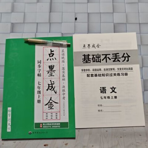 2025秋季新版点墨成金·同步字帖七年级上册赠送答案 2025秋季新版点