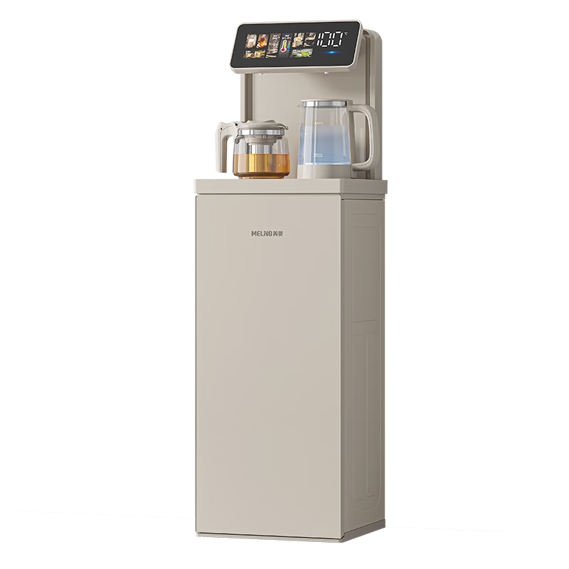 美菱（MeiLing）智能语音茶吧机家用多功能遥控智能恒温双屏触控立式下置式【升级高硼硅防溢壶】温热款MY-DA6231
