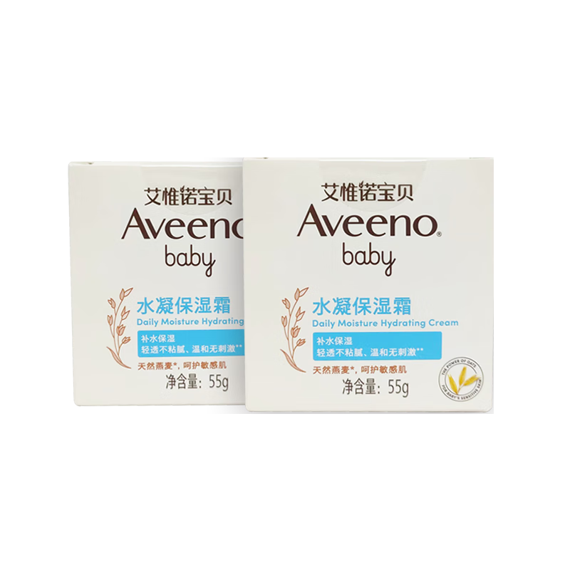 【准新品】艾惟诺（Aveeno）宝贝水凝保湿霜 55g*2【临期清仓】  
