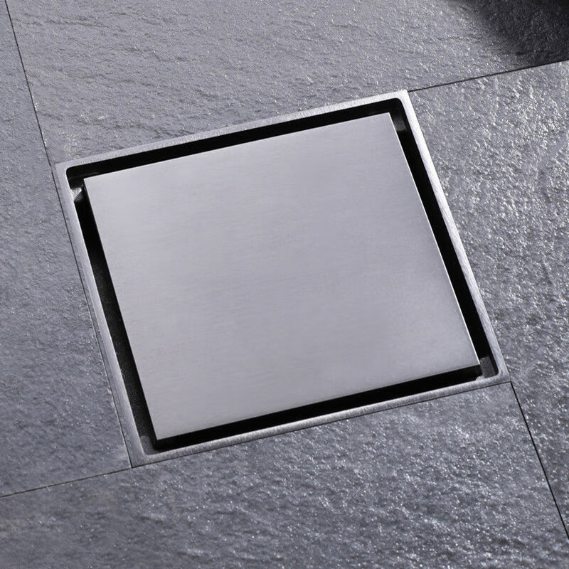 潜水艇拉丝枪灰色地漏全铜隐形快排水家用卫生间