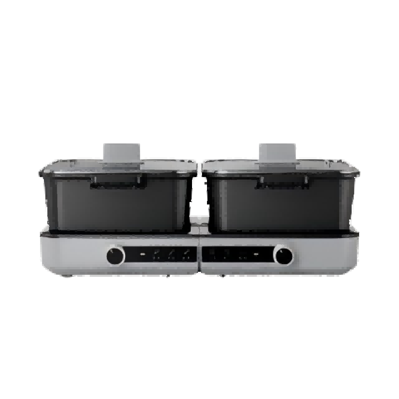 小熊（Bear）电火锅火锅专用锅分区控温鸳鸯锅家用分体多功能烤涮一体电热锅独立双锅F60D3 6L叠叠锅1.0火锅版