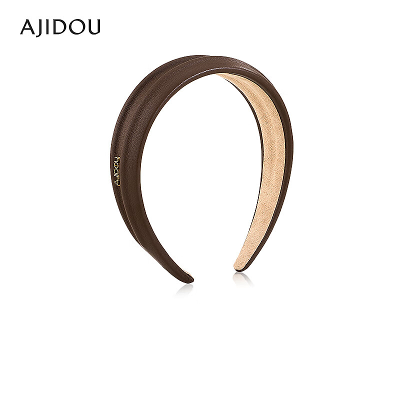 AJIDOU阿吉豆发饰女款高颅顶发箍时尚头箍发饰新年跨年礼物 深棕色 1个