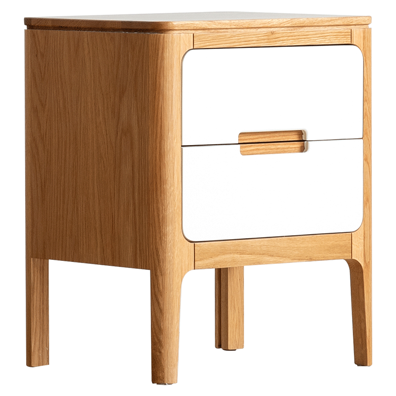 原始原素实木床头柜北欧橡木床边柜现代简约卧室收纳柜子 JD-1658