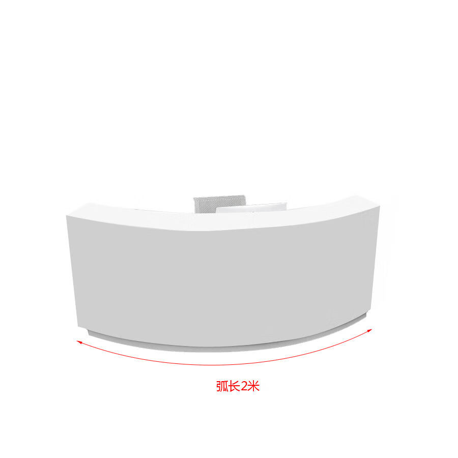 圓形公司烤漆前臺接待臺弧形創(chuàng)意美容院旅游便民服務收銀吧臺定制 鋼琴烤漆2米