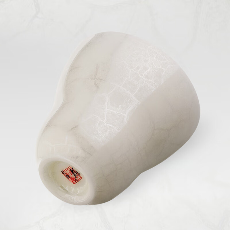 钰铨龙门 天工银珀葫芦杯 首创星珀流银德化传统中国白瓷纯手工喝茶品茗杯 天工银珀·银珀葫芦杯（首创收藏版）