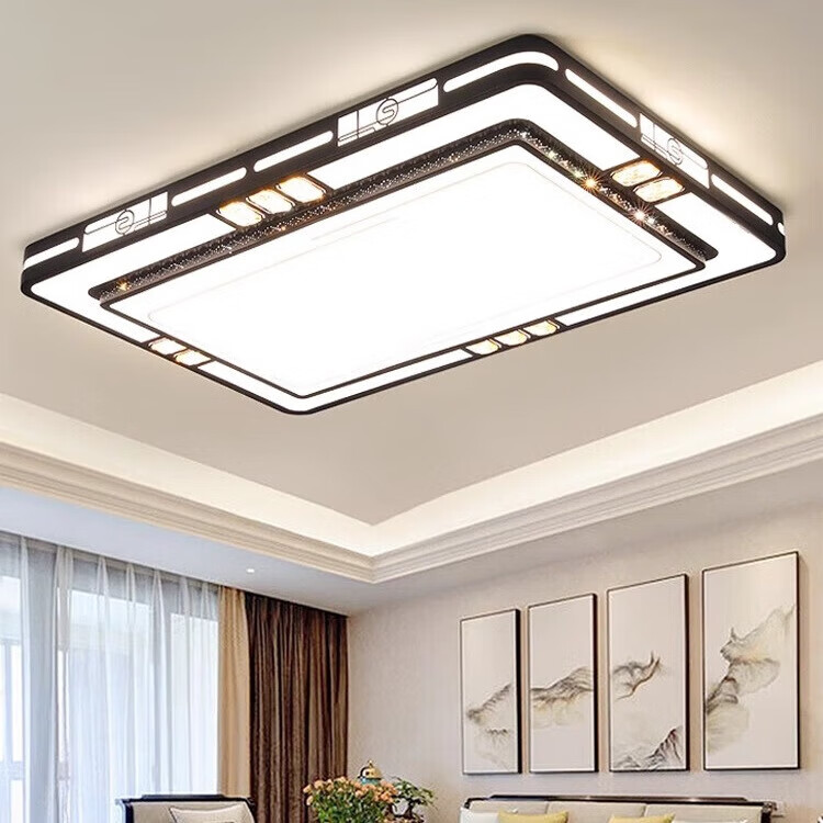 灯诺堡中山灯具2025款客厅餐厅卧室餐厅灯简约现代大气家用中式吸顶灯 【5.0升级全光谱】套餐7