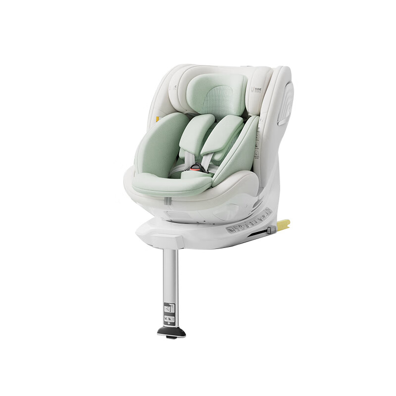 kimy儿童安全座椅汽车用0-6-12岁 i-Size认证 婴儿宝宝车载通风新国标 【极光Ultra 遮阳智能通风版】 萤火绿