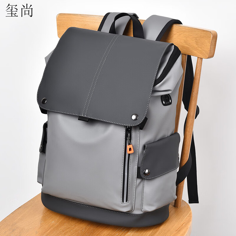 玺尚适用荣耀MagicBook Pro 16/X14电脑包16英寸笔记本Art 14双肩背包 升级款浅灰色 彩标 17.3英寸