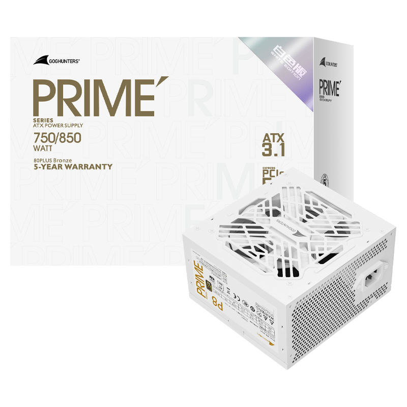 ���� �850W P8 ��ɫͭ�Ƶ�Դ ATX3.1 ԭ��12V-2x6 ��·12V 12CM���� ֧��5080�Կ�    344Ԫ
