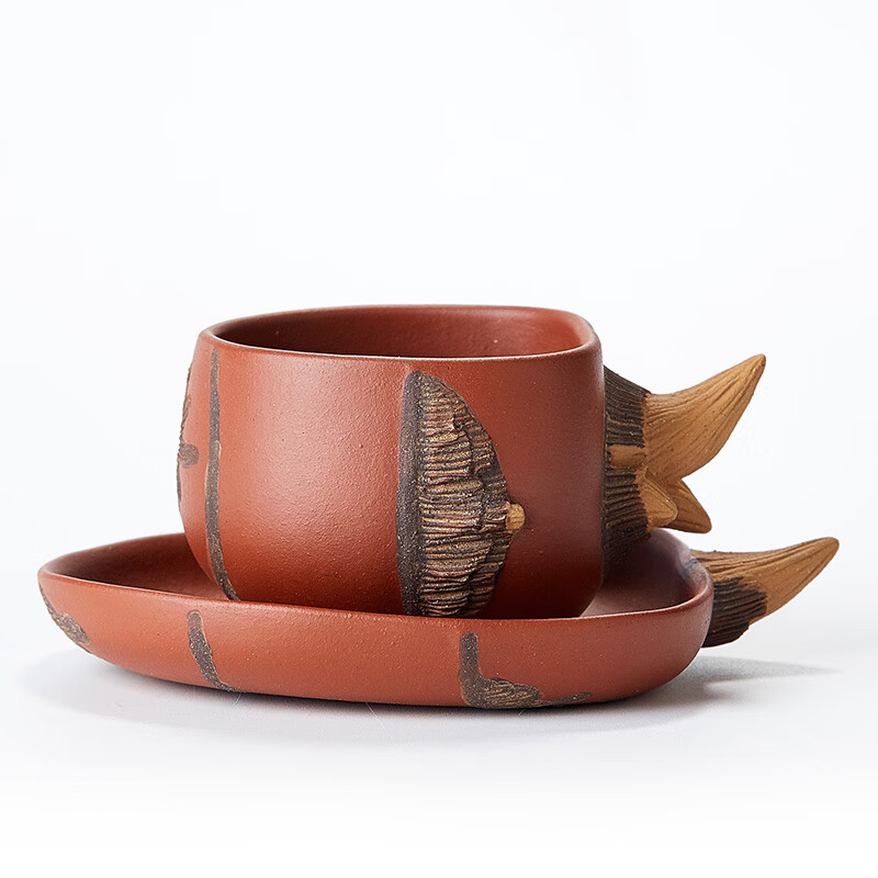 尊壺宜興仿生荸薺馬蹄蓮紫砂壺純全手工大泡茶壺套裝名家茶具 荸薺杯+碟清水泥 60ml 60ml