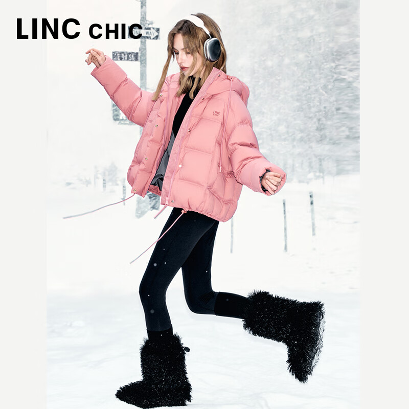 金羽杰2025冬季新品立领羽绒服女装短款轻暖宽松休闲防寒衣服Y25802125 新蜜桃粉 S 适合135斤以下